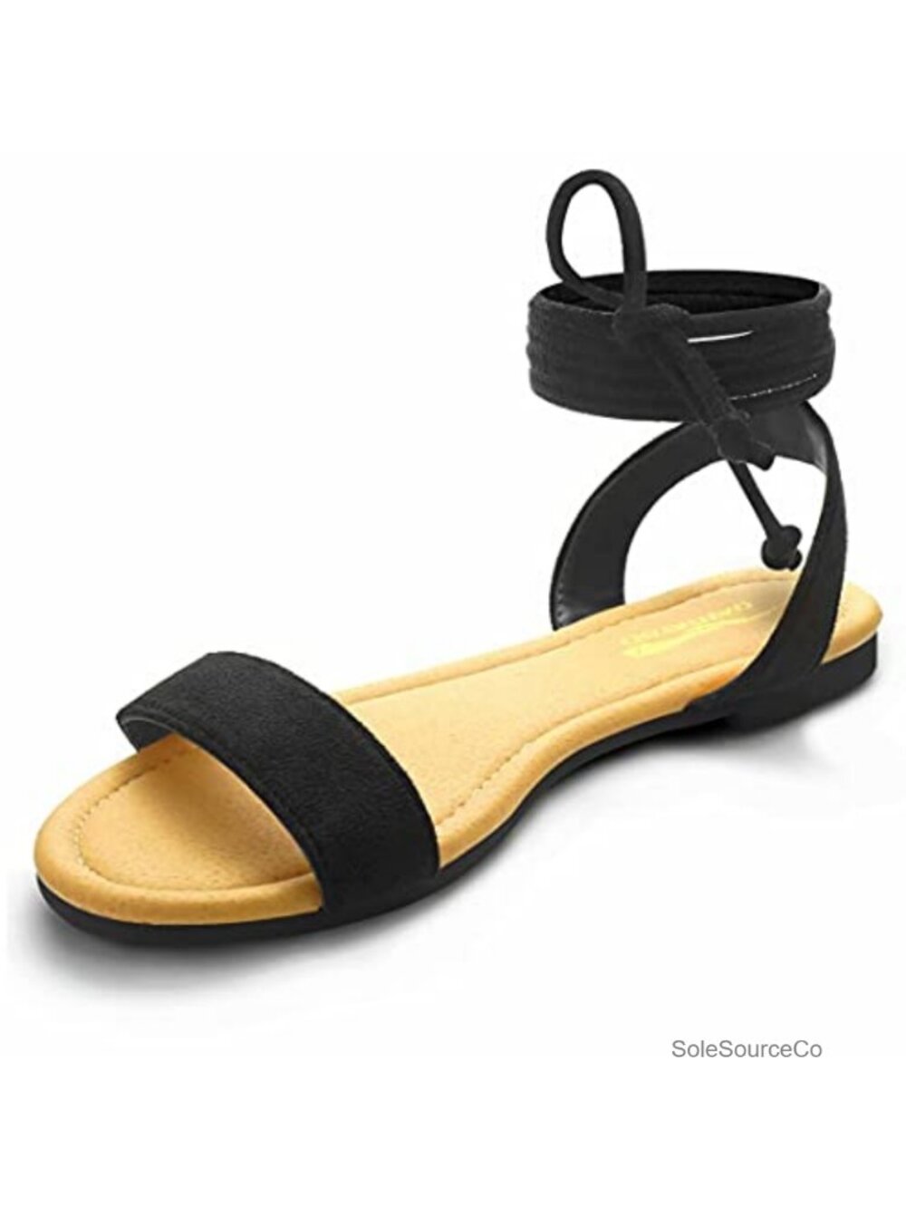 Comfortable Open Toe Ankle Wrap Lace Up Flat Sandals